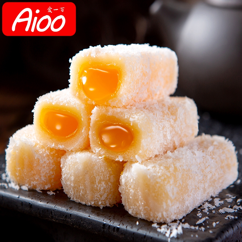 【aioo流心麻薯140g】零食点心特产网红小吃糯-麻薯(aioo旗舰店仅售14.9元)