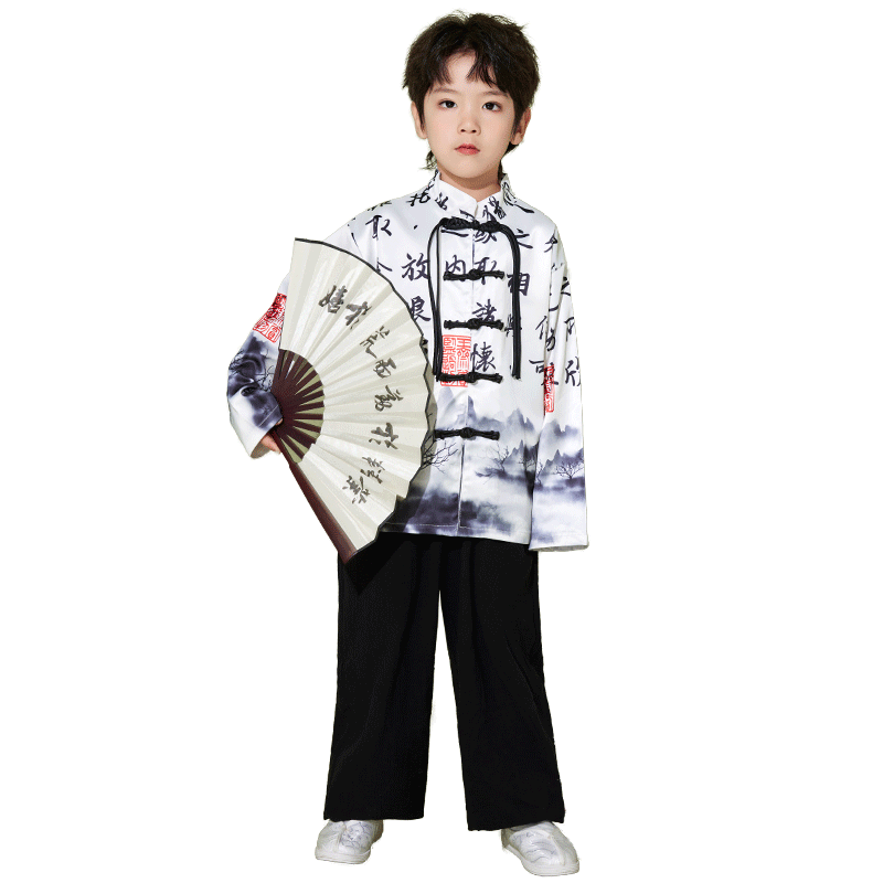 桔小贝男女童国潮马面裙演出服