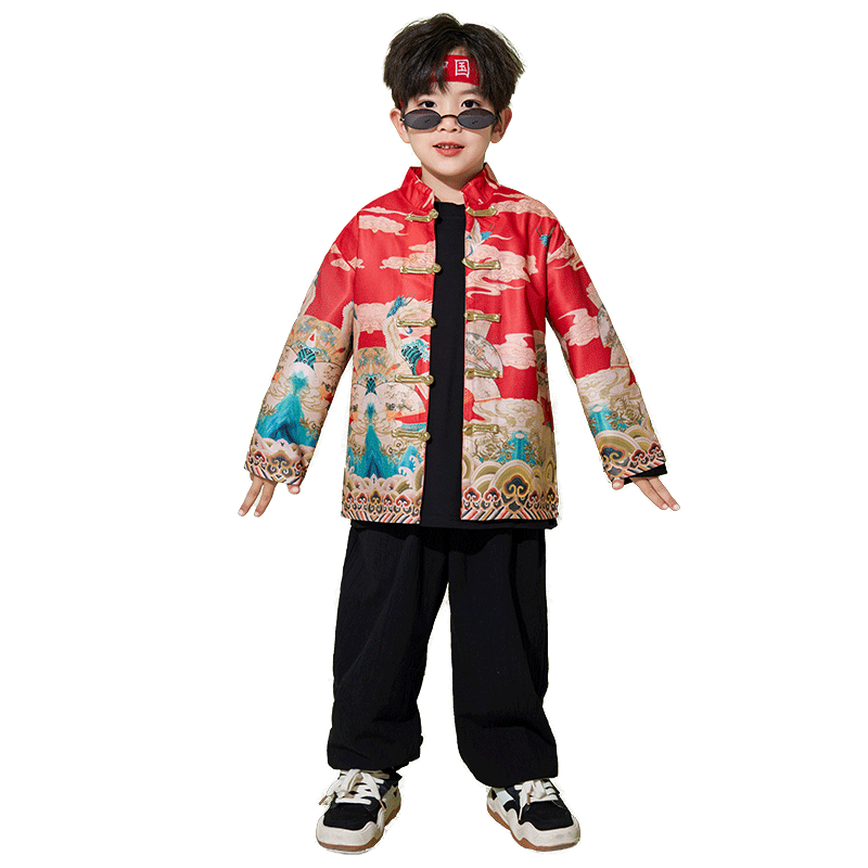 幼儿园中国风元旦拜年服演出服