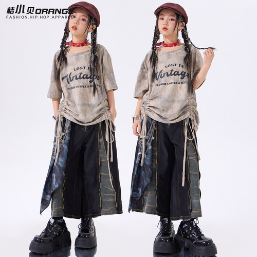 少儿爵士舞服装夏季舞蹈服套装