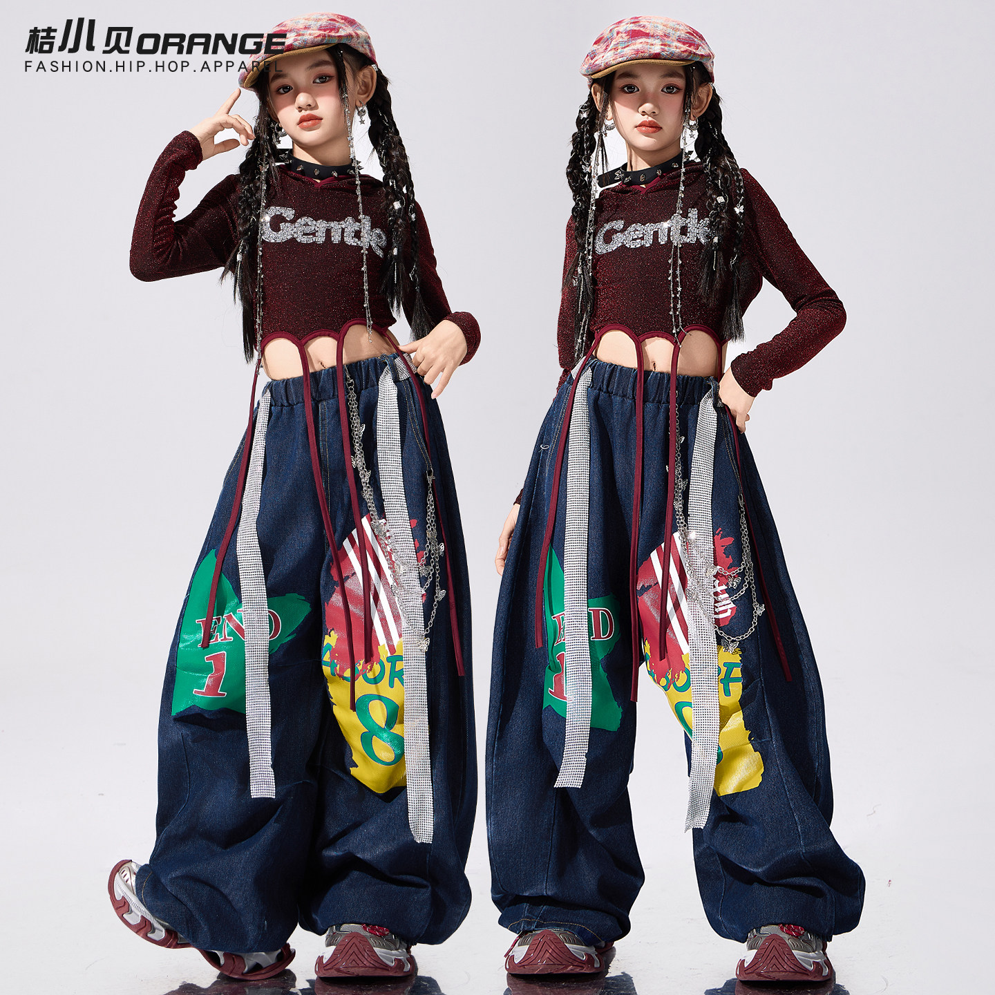 女童爵士舞服装走秀潮酷炸街嘻哈