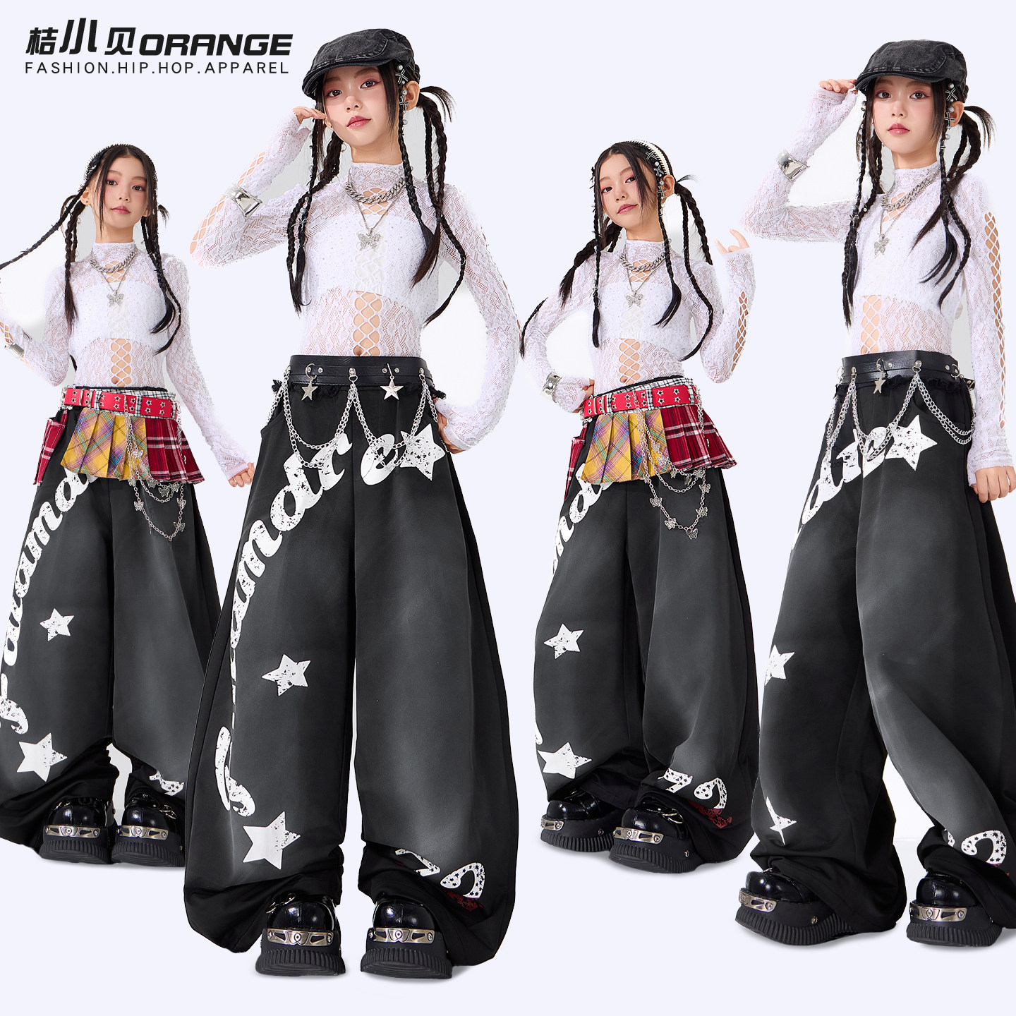 爵士舞服装女童潮酷女团街舞