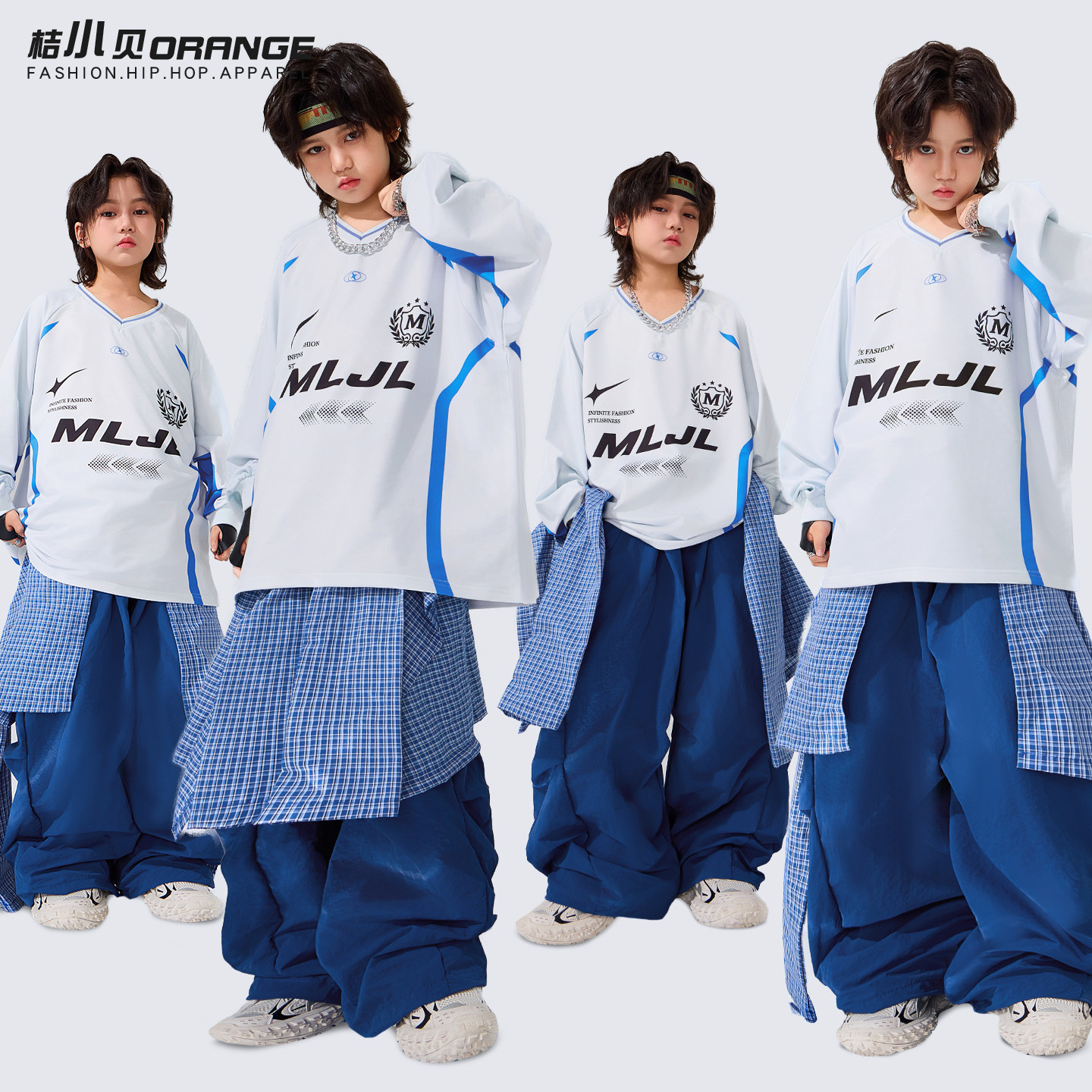 儿童hiphop街舞演出服装男童