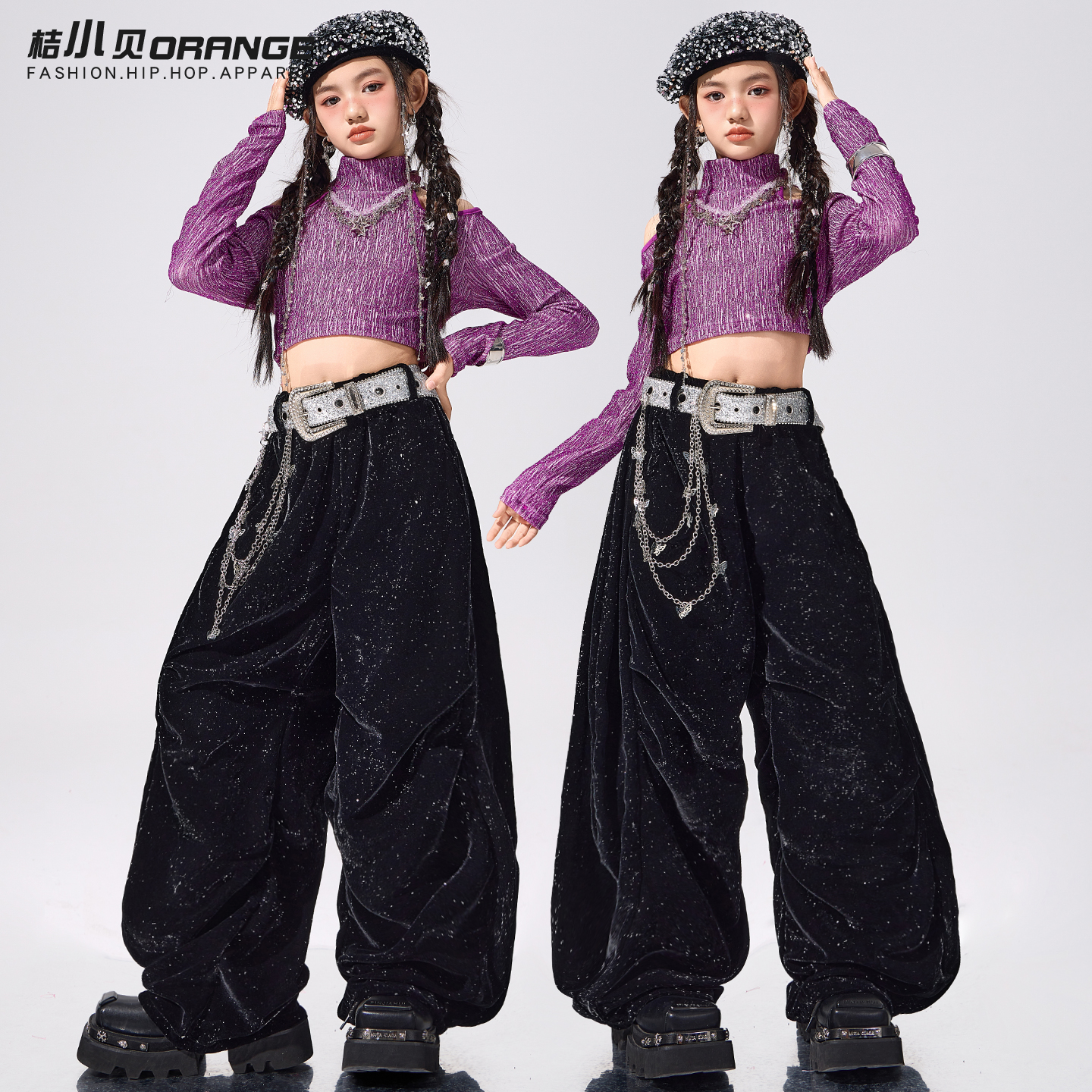 女童爵士舞服装jazz穿搭模特