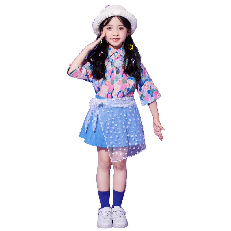 桔小贝幼儿园港风中秋儿童演出服
