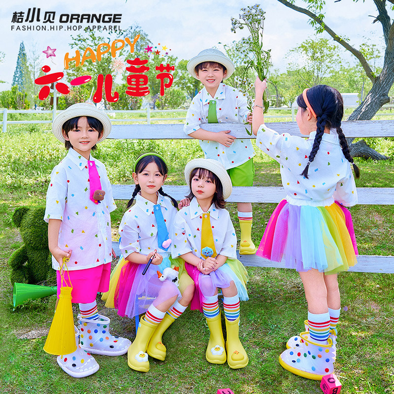 六一儿童表演服装合唱舞蹈班服