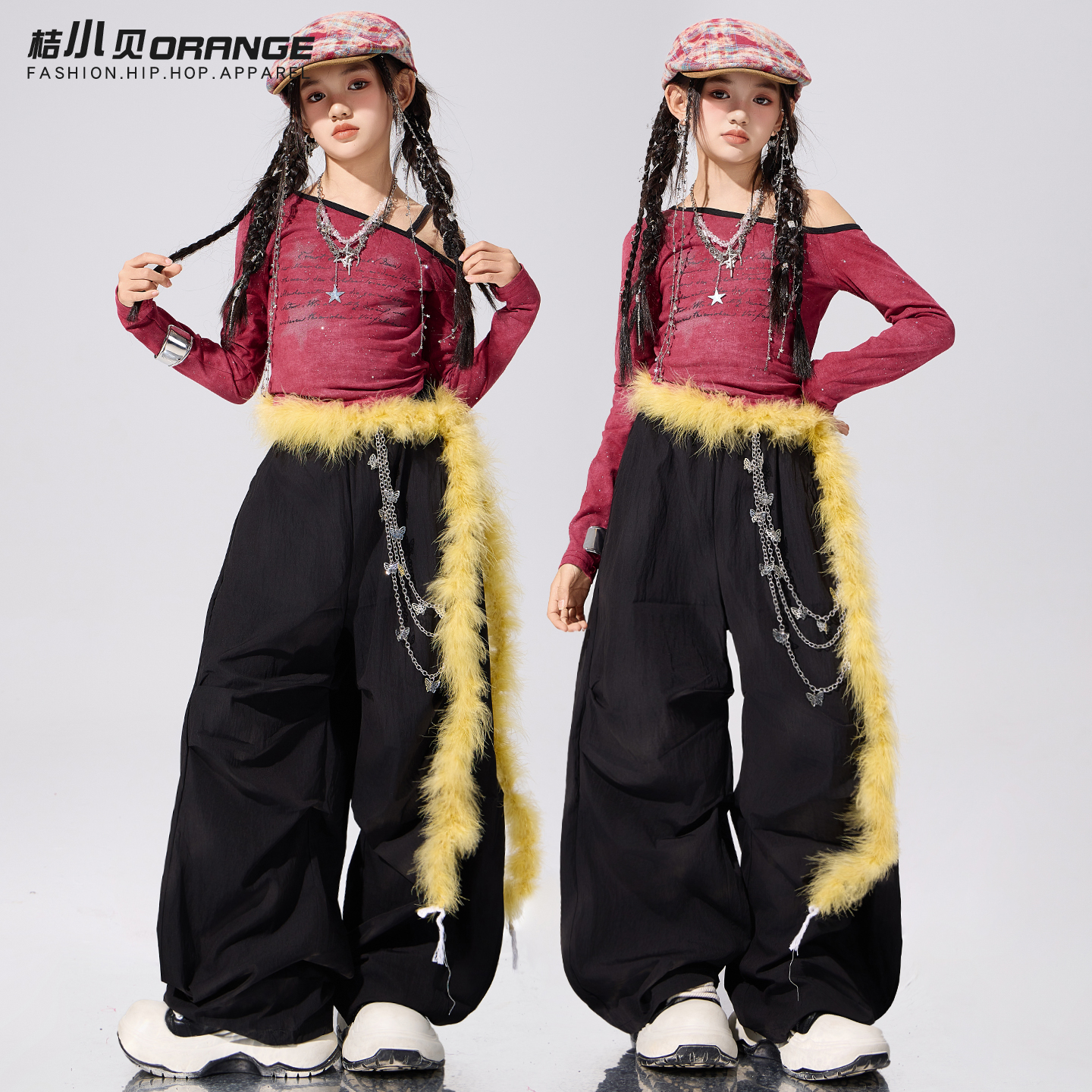 爵士舞服装女童舞蹈练功服套装