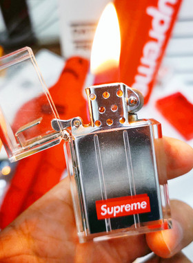 透明打火机油仓煤油Supreme砂轮经典复古潮牌ins稀奇古怪高颜值