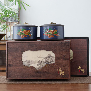 紫砂茶叶罐礼盒装空盒通用红茶绿茶白茶包装盒陶瓷密封空罐礼品盒