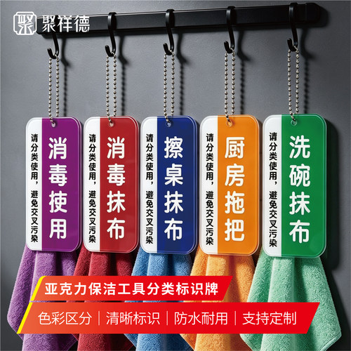 竖款厨房工具物品分类标识全套