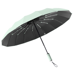 全自动16骨雨伞双人大号女生黑胶防晒防紫外线男士牢固抗风遮阳伞
