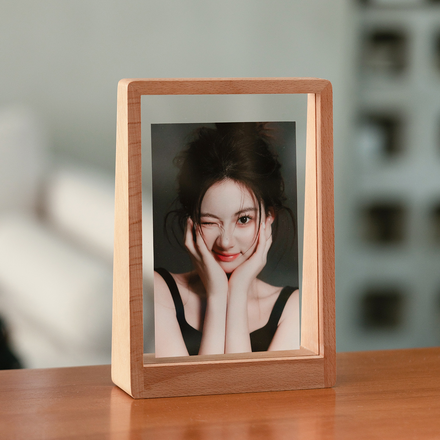 洗照片加打印8寸相框diy定制装裱高级感实木6寸摆台八寸画框空框