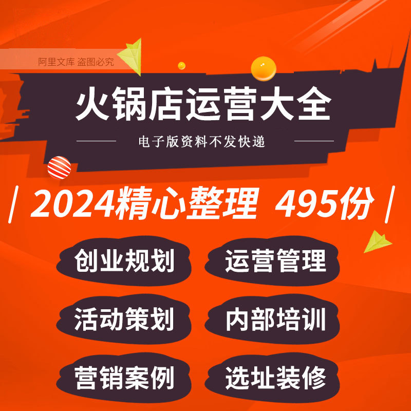 火锅店创业筹备选址装修运营管理制度岗位职责开业节日活动方案例