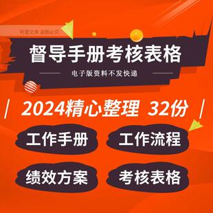 服装珠宝餐饮商贸公司医院学院督导工作手册流程绩效考核方案表格