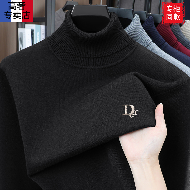 【法国高奢毛衣】EddaDior总裁高定刺绣高领翻领秋冬加厚针织毛衣