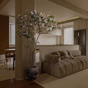 仿真绿植大型海岛繁花盆景室内门店茶社装饰家居假植物落地摆件