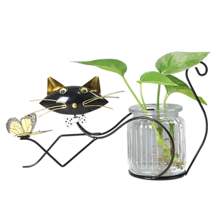 水养水培玻璃花瓶透明绿萝铜钱草红掌植物卡通花器桌面鲜花插花盆