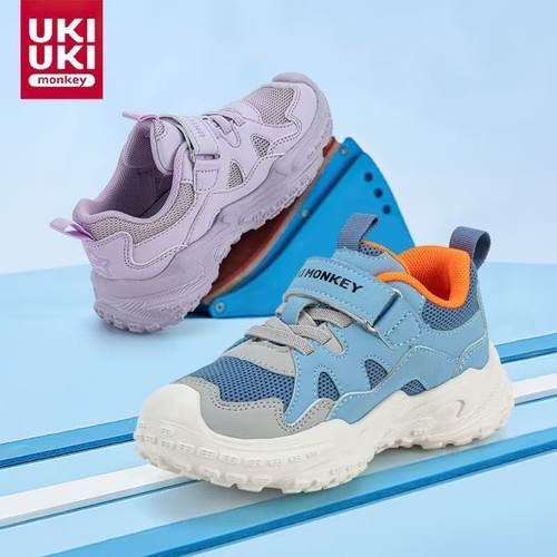 UKI童鞋2005秋季新款男童跑步鞋儿童网面透气女童弹力超软运动鞋