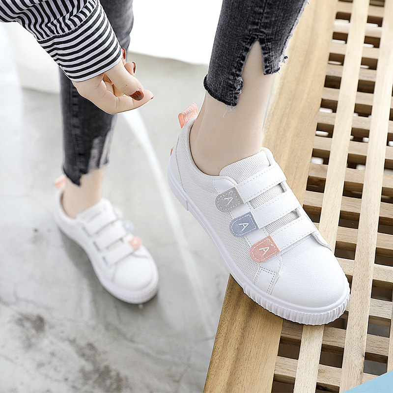 网面小白鞋女秋季2019新款韩版百搭初中学生板鞋中大童白色球鞋潮在类目 女鞋, 低帮鞋中 - 来自Buy2taobao.com提供专业的淘宝代购服务