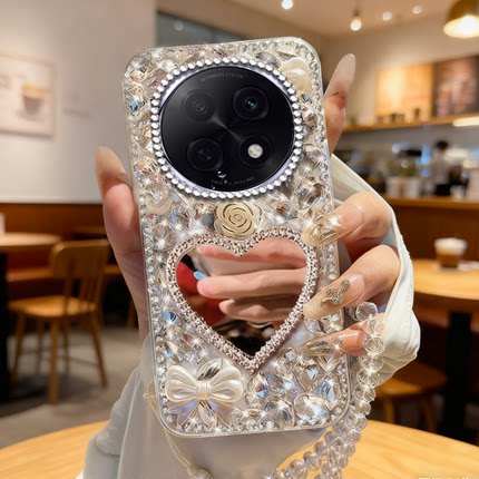 满钻奢华带镜子适用OPPOA5Pro手机壳镶钻9PRO水钻7保护套4高级感8S+外壳A2x/2026A6小众A2新品K10x新款A6GT