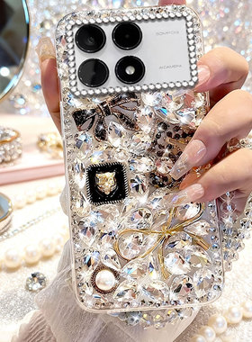 高级满钻上档次适用荣耀WIN手机壳镶钻500外壳80SE全包200Pro/2025年30高级感30m防摔X30MAX新品60Pro小众