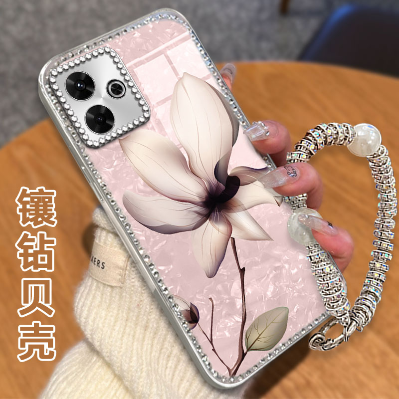 高级感电镀贝壳纹镶钻  不掉漆 不掉色