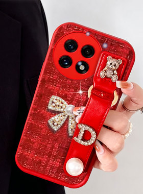 2026红色新年布艺小香风适用oneplus一加13手机壳春节15结婚Pro高级感13T针织5硅胶5Pro外壳11过年9Pro冬天