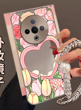 全镜面化妆镜适用vivoY300手机壳防摔Y100/2025年Y300GT网红VivoX50高级感X200全包X90外壳nex3s新款Y200i