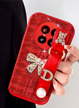 2026红色新年布艺小香风适用小米15手机壳保护套CC9/2026年9Pro全包13x过年高级感Turbo3防摔17max新款15冬天