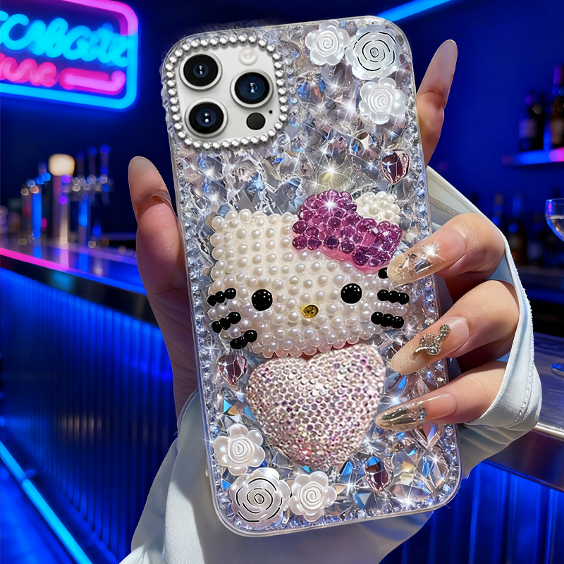 高端奢华镶钻手机壳，不掉钻，不发黄