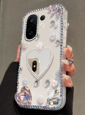 高级透明水钻适用vivoS30手机壳新品X100/2025年Z3保护套S17女款Y78+全包Y78网红X200mini透明S17e镶钻X9外壳