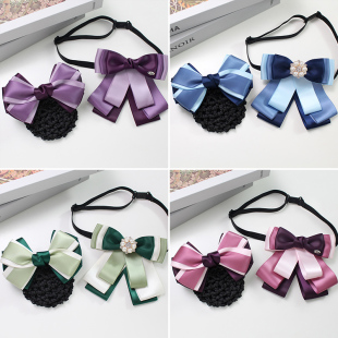 领饰品 西装 领花女职业银行头花领结套装 建行农行邮政空姐高档衬衫