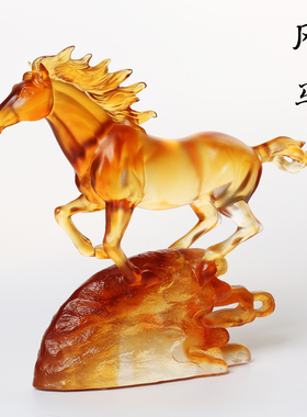 风云马琉璃马摆件马到成功创意办公室客厅桌面装饰商务纪念品礼物