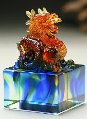 琉璃祝福刻字中式客厅书房酒柜