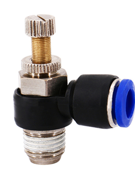 蓝色气管接头节流阀SL4-M5/6-01调节阀SLF8-02调压阀SL10-03/12-0