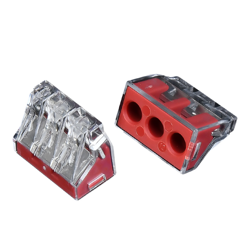 PCT-103D电线连接器三孔大电流快速接头接线端子6平方硬导线50只