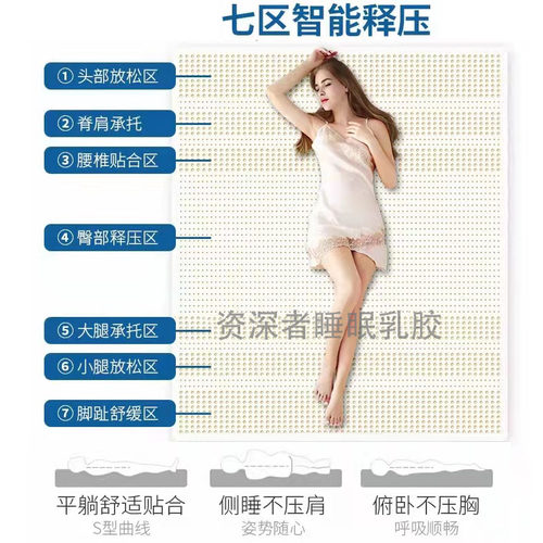 泰国原装进口THEPTEX纯天然乳胶床垫床褥榻榻米定做95D防螨席梦思