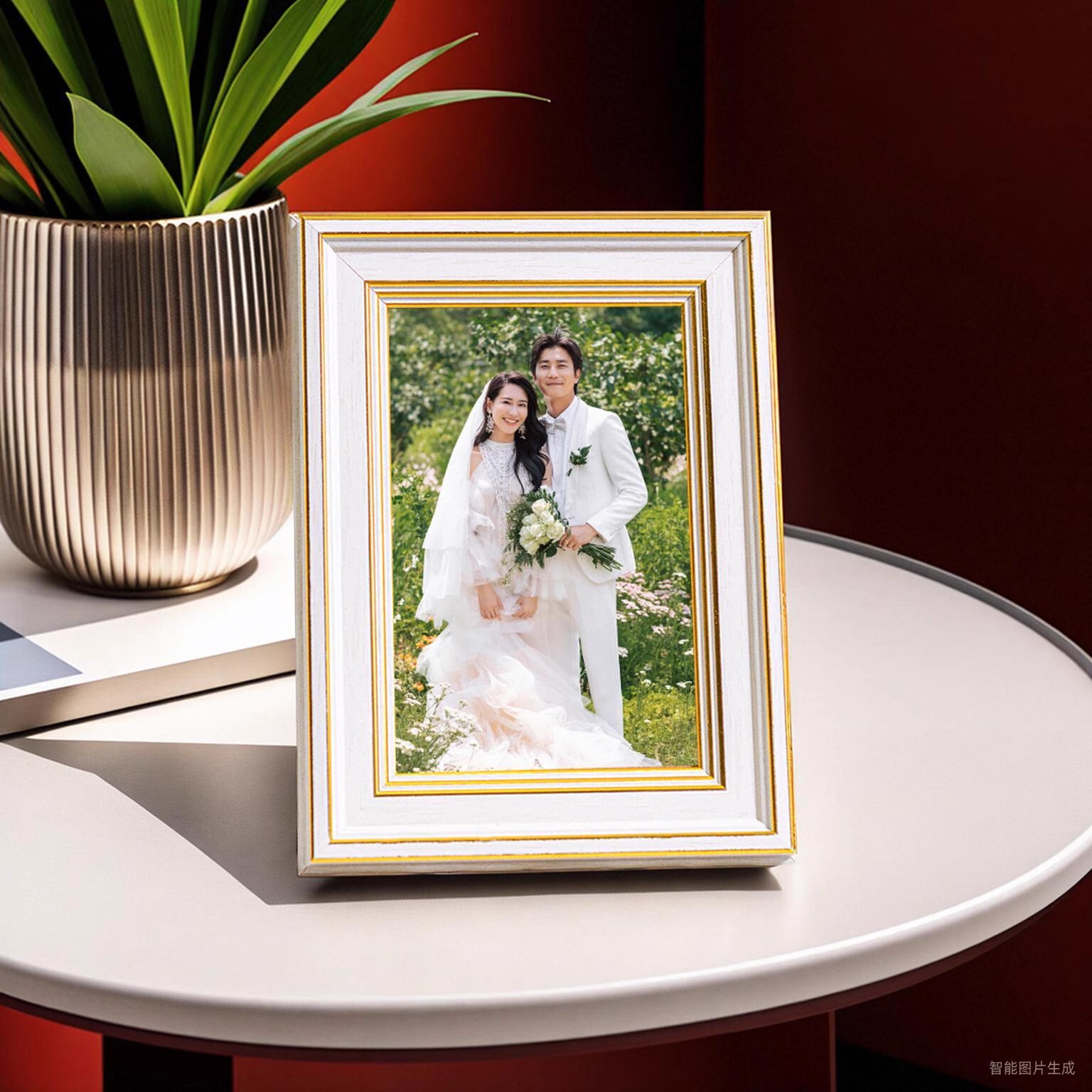 照片打印加相框摆台定制diy相片空框678寸木质洗照片做成相册摆件