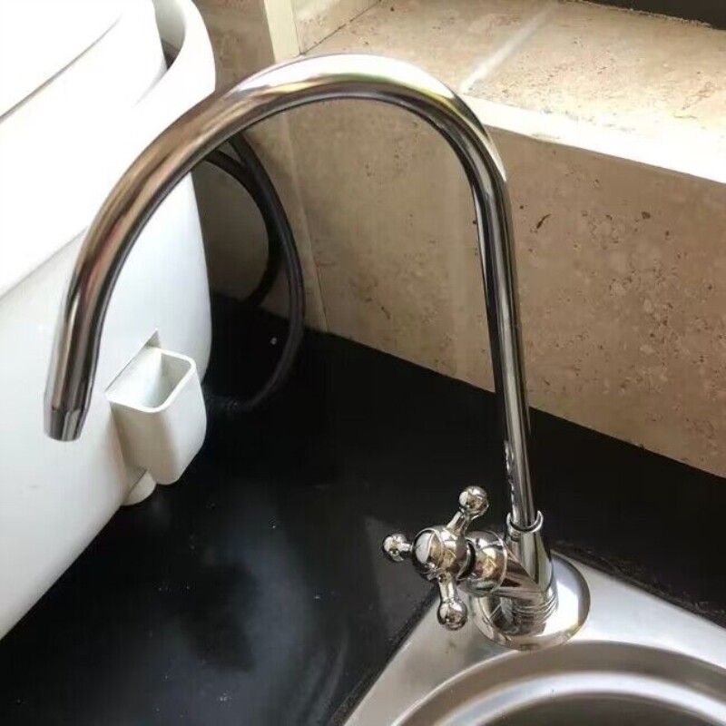 纯水机直饮水龙头饮水机双出水纯净水机2分304不锈钢鹅颈三叉开关