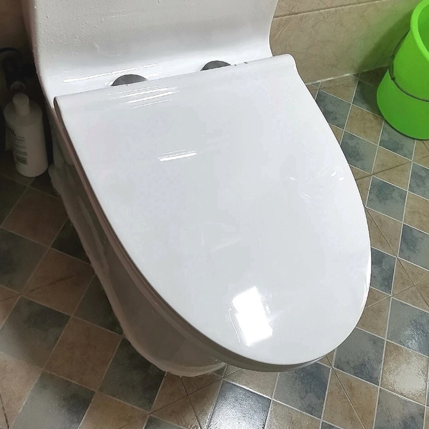 马桶盖加厚缓降坐便器通用家用U型V型马桶座圈一键快拆通用型盖板