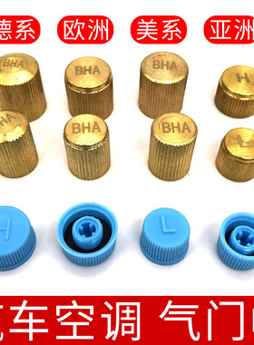汽车空调气门芯帽R134a纯铜高压H 低压L防尘塑料盖子加液加氟套装