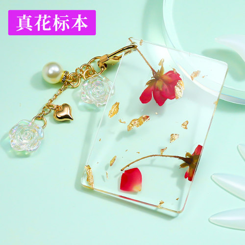 古筝指甲收纳板真花标本制作