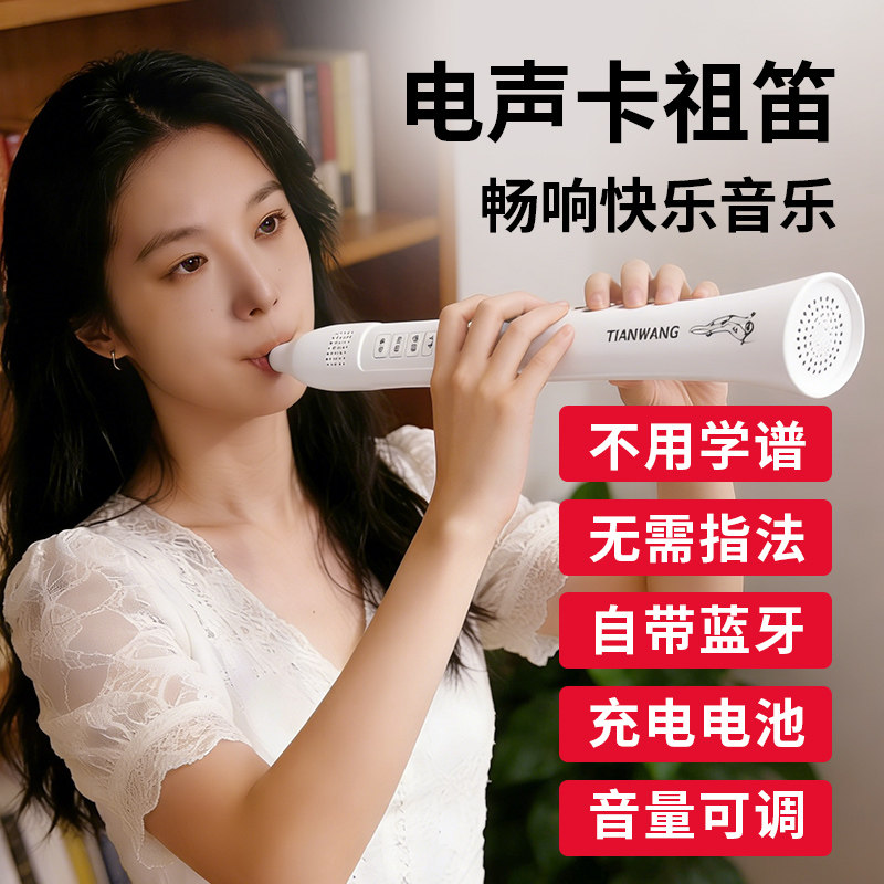 新型电声款卡祖笛乐器专业演奏级口笛儿童智乐管电乐管电子吹管