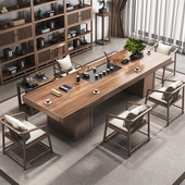 金沙公爵实木大板茶桌椅组合客厅家用禅意新中式 茶台办公室泡茶桌