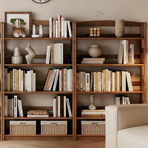 古木菲尔 Книжная полка в форме дерева из массива дерева, напольная настенная полка для хранения, угловая полка для хранения, домашняя книжная полка