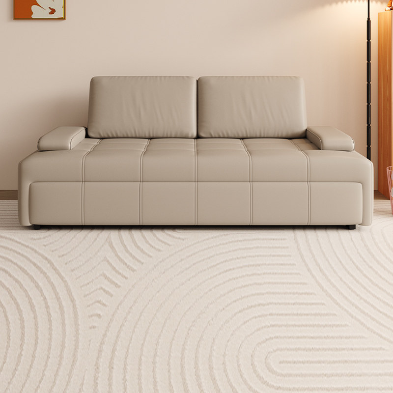 凯莱星劳伦斯真皮沙发床书房小户型双人阳台客厅可折叠多功能两用