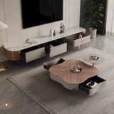 Журнальный столик Kaimiao в форме лепестка, легкий роскошный и элитный чайный домик в средневековом стиле, комбинация журнального столика и приставного столика специальной формы для небольших квартир.