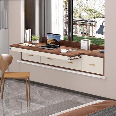 佐识飘窗书桌柜抽拉式伸缩电脑桌学习写字桌窗台柜阳台抽屉储物柜