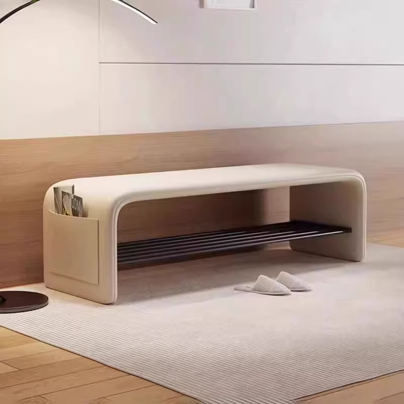 佐识换鞋凳家用门口一体可坐鞋架试衣间长条沙发凳入户进门高级