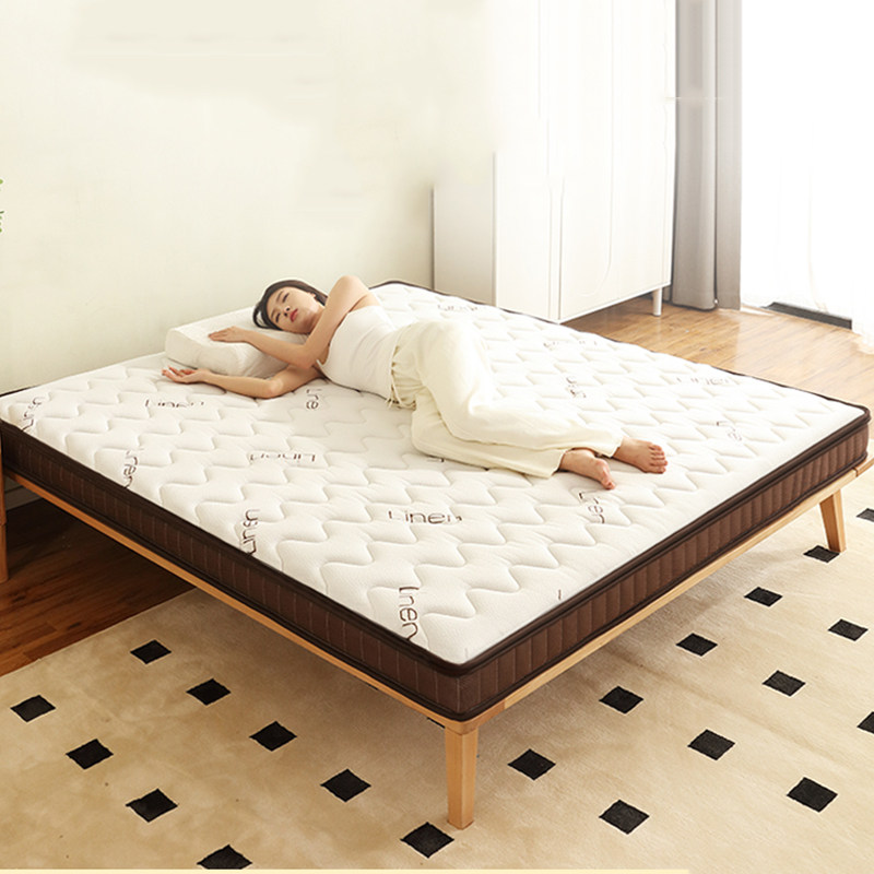 伊琦美纯天然S型精细黄麻床垫子家用儿童护脊硬椰棕乳胶定制折叠